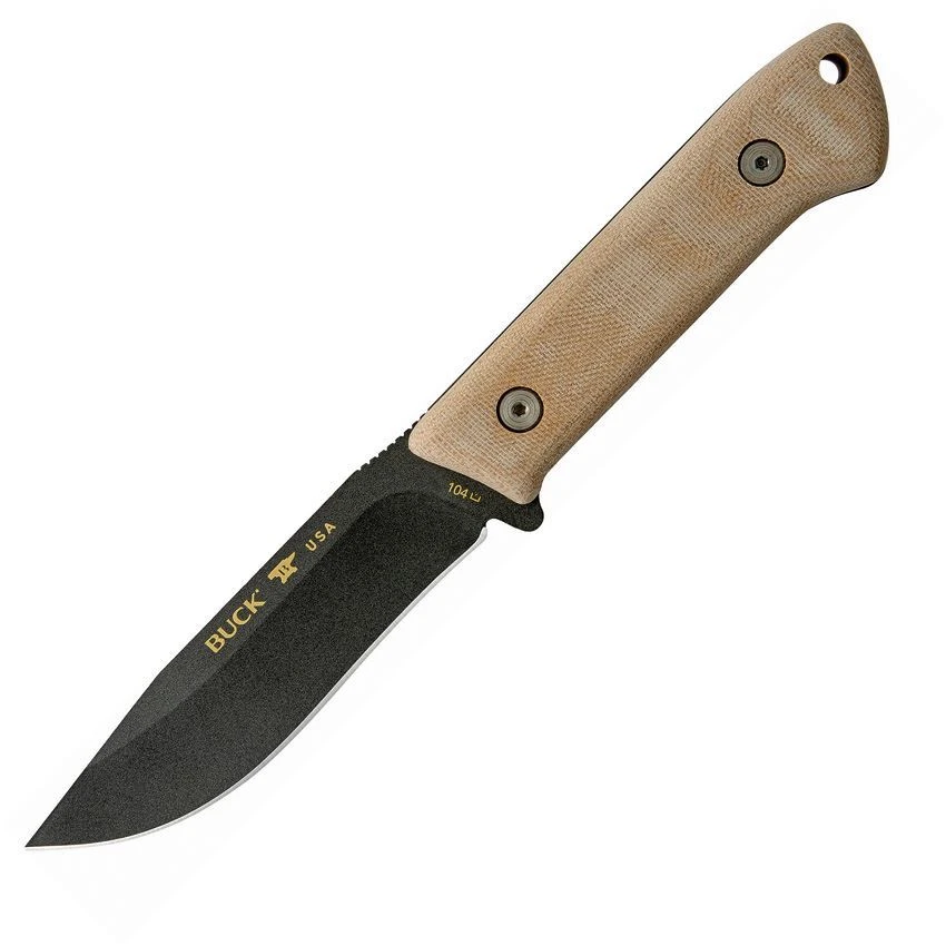 Buck Knives Buck 104BRS1 Compadre Camp Knife With Natural Canvas Micarta Handle 1 Buck Knives Buck 104BRS1 Compadre Camp Knife With Natural Canvas Micarta Handle