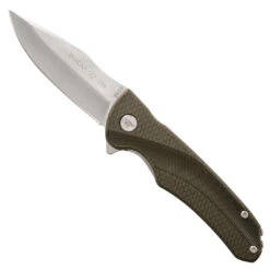Buck Knives Buck Green Sprint Select Flipper Knife, Stonewash Blade
