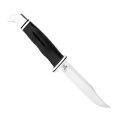 Buck Knives Buck Woodsman Black Phenolic Fixed Blade Knife, Clip Point Blade