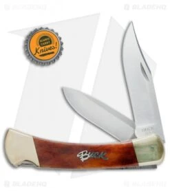 Buck Knives Buck 110/112 Combo Trapper Pocket Knife 4.75" Brown Bone 0110BNSSM1-B -Buck Knives Shop Buck 110 112 Combo Trapper 4.75in Brown Bone BU11284 BHQ 69355 jr bottlecap