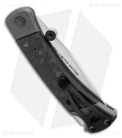 Buck Knives Buck 110 Folding Hunter Lockback Knife Marble CF (3.75" Satin) 0110CFSLE1 -Buck Knives Shop Buck 110 Folding Hunter Lockback Knife Marble CF 3.75 Satin 0110CFSLE1 BHQ 120500 LS Side