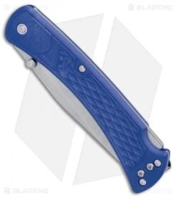 Buck Knives Buck 110 Slim Select Lockback Knife Blue GFN (3.75" Satin) -Buck Knives Shop Buck 110 Hunter Select Blue GFN BHQ 88696 er spine