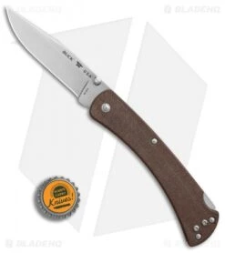 Buck Knives Buck 110 Slim Pro Lockback Knife Brown Micarta (3.75" Satin) -Buck Knives Shop Buck 110 Hunter Slim Pro Brown Micarta BHQ 88726 er bottlecap