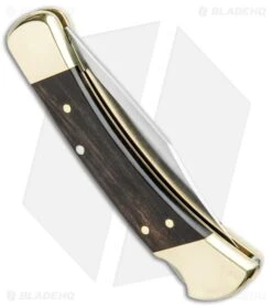 Buck Knives Buck 110 Manual Folding Knife Black Ebony (3.75" Satin) 0110BRS -Buck Knives Shop Buck 110 Rosewood Manual Satin 0110BRS BHQ 2657 jr side large