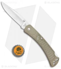 Buck Knives Buck 110 Slim Select Lockback Knife Tan (3.625" Satin) 0110BRS2-B -Buck Knives Shop Buck 110 Slim Select LB Tan Satin 0110BRS2 B BHQ 106659 jr bottlecap
