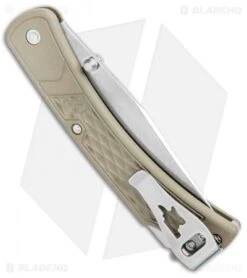 Buck Knives Buck 110 Slim Select Lockback Knife Tan (3.625" Satin) 0110BRS2-B -Buck Knives Shop Buck 110 Slim Select LB Tan Satin 0110BRS2 B BHQ 106659 jr side