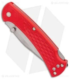 Buck Knives Buck 112 Slim Select Lockback Knife Red GFN (3" Satin) -Buck Knives Shop Buck 112 Ranger Slim Select Red GFN Satin BHQ 88732 er spine