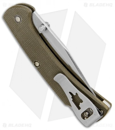 Buck Knives Buck 112 Slim Pro Lockback Folding Knife OD Green Micarta (3" Satin) 2 Buck Knives Buck 112 Slim Pro Lockback Folding Knife OD Green Micarta (3" Satin) - Image 2