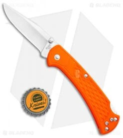 Buck Knives Buck 112 Slim Select Lockback Knife Blaze Orange (3" Satin) 0112ORS -Buck Knives Shop Buck 112 Slim Select LB Blaze Orange Satin 0112ORS BHQ 106673 jr bottlecap