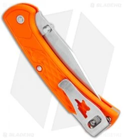 Buck Knives Buck 112 Slim Select Lockback Knife Blaze Orange (3" Satin) 0112ORS -Buck Knives Shop Buck 112 Slim Select LB Blaze Orange Satin 0112ORS BHQ 106673 jr side