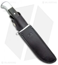 Buck Knives Buck 124 Frontiersman Fixed Blade Knife Ebony (6.25" Satin) 0124BRSLE -Buck Knives Shop Buck 124 Frontiersman Fixed Blade Ebony Satin 0124BRSLE BHQ 120504 jr sheath