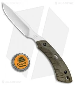 Buck Knives Buck 543 Open Season Caping Knife Fixed Blade OD Green Micarta (3.5" Satin) -Buck Knives Shop Buck 543 Open Season Caping OD Green Micarta Satin 0543ODS BHQ 79556 jr bottlecap