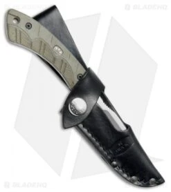 Buck Knives Buck 543 Open Season Caping Knife Fixed Blade OD Green Micarta (3.5" Satin) -Buck Knives Shop Buck 543 Open Season Caping OD Green Micarta Satin 0543ODS BHQ 79556 jr sheath