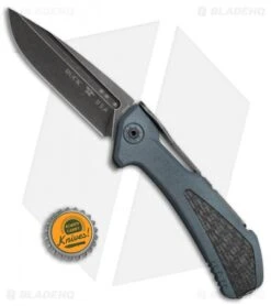 Buck Knives Buck 829 Marksman Elite Folding Knife Blue W/ Carbon Fiber Inlay (3.5" Black SW) -Buck Knives Shop Buck 829 Marksman Elite blue carbon fiber inlay black sw BHQ 51761 er size
