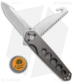 Buck Knives Buck Alpha Crosslock Folding Knife W/ Saw & Gut Hook Gun Metal Gray (3" Satin) -Buck Knives Shop Buck Alpha Crosslock Saw Gut Hook Gun Metal Gray Satin B183 GY BHQ 71292 jr bottlecap