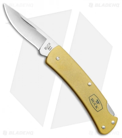 Buck Knives Buck Alumni Lockback Knife Gold Al (1.8" Stonewash) 0524GDS 1 Buck Knives Buck Alumni Lockback Knife Gold Al (1.8" Stonewash) 0524GDS