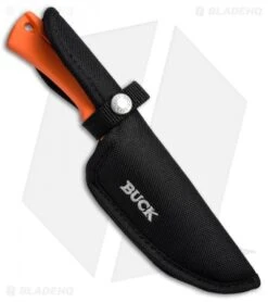 Buck Knives Buck BuckLite MAX Large Fixed Blade Knife Orange (4" Satin) 0679ORS -Buck Knives Shop Buck BuckLite MAX Orange Large BU679ORS BHQ 41398 jr sheath