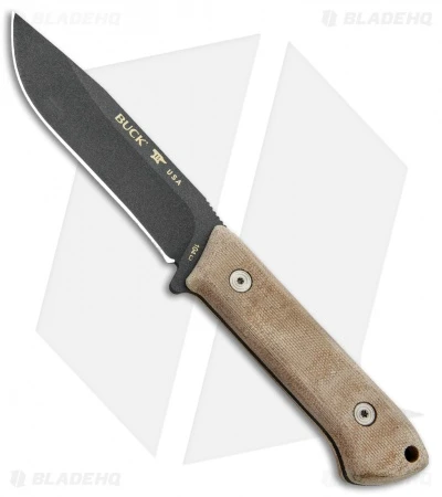Buck Knives Buck Compadre Camp Knife Natural Canvas Micarta (4.5" Black) 0104BRS1 1 Buck Knives Buck Compadre Camp Knife Natural Canvas Micarta (4.5" Black) 0104BRS1