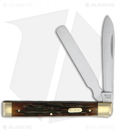 Buck Knives Buck 12620 Doctor's Folding Knife Sim Stag (2.8" Spear Point/Spatula) 1 Buck Knives Buck 12620 Doctor's Folding Knife Sim Stag (2.8" Spear Point/Spatula)