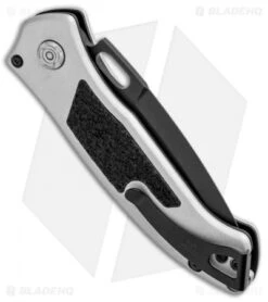 Buck Knives Buck Impact Automatic Knife Armor Crushed Silver (3.125" Black) 0898GYS1 -Buck Knives Shop Buck Impact Auto Armor Crushed Silver Black 0898GYS1 BHQ 92982 jr side