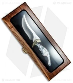 Buck Knives Buck Kalinga L.E. Legacy Fixed Blade White Turquoise/Buffalo Horn (4.8" Satin) -Buck Knives Shop Buck Kalinga L.E. Legacy White Turquoise Buffalo Horn Satin 0408BFSLE BHQ 79539 jr case