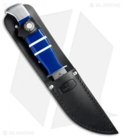 Buck Knives Buck Limited Edition Ranger Fixed Blade Knife Blue Lucite (3.6" Satin) 212BLSLE -Buck Knives Shop Buck LE Ranger Blue Lucite Satin 212BLSLE BHQ 82013 jr sheath