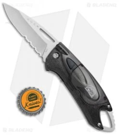 Buck Knives Buck Lumina LED Liner Lock Knife Smoke (3" Satin Serr) -Buck Knives Shop Buck Lumina LED LL Smoke Satin Serr BUCK 777 SMK 0 BHQ 71290 jr bottlecap