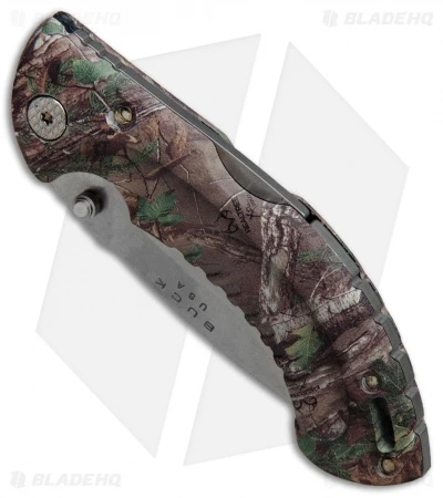 Buck Knives Buck Folding Omni Hunter 10PT Knife Realtree Green Camo (3" Satin) 2 Buck Knives Buck Folding Omni Hunter 10PT Knife Realtree Green Camo (3" Satin) - Image 2
