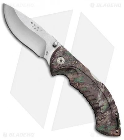 Buck Knives Buck Folding Omni Hunter 10PT Knife Realtree Green Camo (3" Satin) 1 Buck Knives Buck Folding Omni Hunter 10PT Knife Realtree Green Camo (3" Satin)