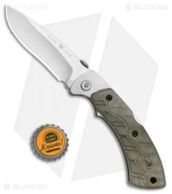 Buck Knives Buck Open Season Folding Skinner Lockback Knife OD Green Micarta (3.7" Satin) -Buck Knives Shop Buck Open Season Folding Skinner 557ODS BHQ 80998 jr bottlecap