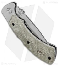 Buck Knives Buck Open Season Folding Skinner Lockback Knife OD Green Micarta (3.7" Satin) -Buck Knives Shop Buck Open Season Folding Skinner 557ODS BHQ 80998 jr side