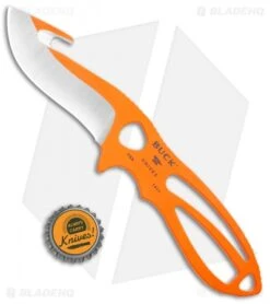 Buck Knives Buck PakLite Large Skinner Guthook Fixed Blade Knife Orange (3.5" Satin)0141ORG1 -Buck Knives Shop Buck PackLite Large skinner guthook Orange Satin 0141ORG1 BHQ 106684 jr bottlecap