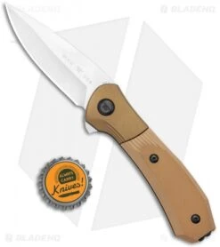 Buck Knives Buck Paradigm Spring Assisted Knife Brown G-10 (3" Satin) -Buck Knives Shop Buck Paradigm SA Brown G 10 Satin BHQ 120600 jr bottlecap