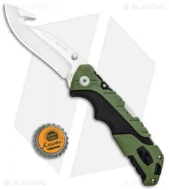 Buck Knives Buck Pursuit Large Guthook Lockback Knife Green GFN (3.5" Satin) 0660GRG -Buck Knives Shop Buck Pursuit Large Guthook LB Green GFN Satin 0660GRG BHQ 92946 jr bottlecap