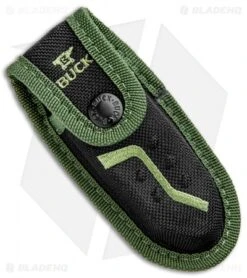 Buck Knives Buck Pursuit Large Guthook Lockback Knife Green GFN (3.5" Satin) 0660GRG -Buck Knives Shop Buck Pursuit Large Guthook LB Green GFN Satin 0660GRG BHQ 92946 jr sheath