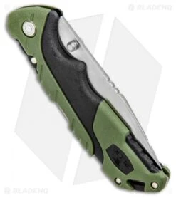 Buck Knives Buck Pursuit Large Lockback Knife Green GFN (3.625" Satin) 0659GRS -Buck Knives Shop Buck Pursuit Large LB Green GFN Satin 0659GRS BHQ 92944 jr side