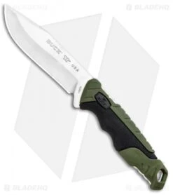 Buck Knives Buck Pursuit Small Fixed Blade Knife Green GFN (3.75" Satin) 0658GRS