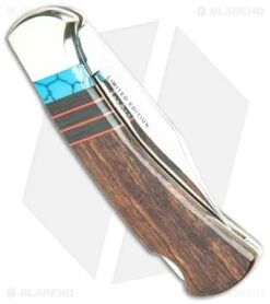 Buck Knives Buck Ranger Lockback Blade Knife Ironwood (3" Polish) 0112IWSLE-B -Buck Knives Shop Buck Ranger LB Polish BHQ 106671 jr side