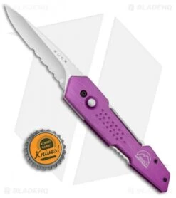 Buck Knives Buck Revolution Plunge Lock Knife W/ Carabiner Purple (3" Satin Serr) B437 -Buck Knives Shop Buck Revolution Plunge Carabiner Purple Satin Serr B437 PLX 0 BHQ 71291 jr bottlecap