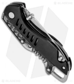 Buck Knives Buck Summit Liner Lock Knife Multi-Tool Black (2.5" Satin Serr) -Buck Knives Shop Buck Summit LL Multi Tool Black Serr 7600 BKX BHQ 71304 jr side