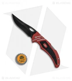 Buck Knives Buck Volt Lock Back Knife Red Aluminum (3.25" Black) -Buck Knives Shop Buck Volt LB Red Aluminum Black 0710RDS B BHQ 66593 jr bottlecap