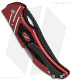 Buck Knives Buck Volt Lock Back Knife Red Aluminum (3.25" Black) -Buck Knives Shop Buck Volt LB Red Aluminum Black 0710RDS B BHQ 66593 jr side