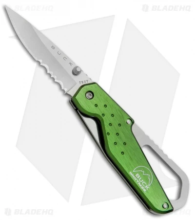 Buck Knives Buck Whittaker Approach Liner Lock Knife Green (2.625" Satin Serr) 1 Buck Knives Buck Whittaker Approach Liner Lock Knife Green (2.625" Satin Serr)
