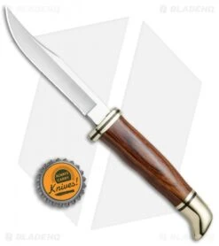 Buck Knives Buck Woodsman Cocobolo Fixed Blade Knife (4.00" Satin) 0102BRS-B -Buck Knives Shop Buck Woodsman Cocobolo BU102BR BHQ 41133 jr bottlecap 2
