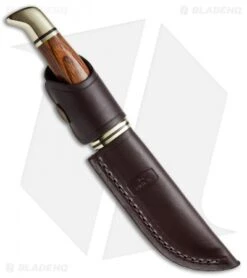 Buck Knives Buck Woodsman Cocobolo Fixed Blade Knife (4.00" Satin) 0102BRS-B -Buck Knives Shop Buck Woodsman Cocobolo BU102BR BHQ 41133 jr sheath