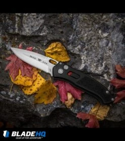 Buck Knives Buck Impact Automatic Knife Black (3.125" Satin) 0898BKS -Buck Knives Shop Buck impact auto 0898bks BHQ 27435 fall leaves dl