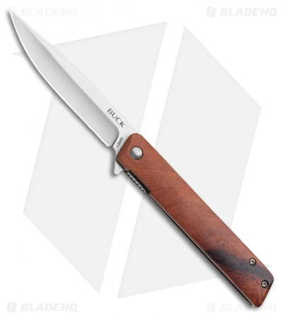 Buck Knives Buck Decatur Liner Lock Knife Guibourtia Ehie Wood (3.5" Satin) 0256BRS 1 Buck Knives Buck Decatur Liner Lock Knife Guibourtia Ehie Wood (3.5" Satin) 0256BRS