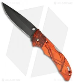 Buck Knives Buck BHW Bantam Orange Camo Lockback Knife (3.625" Black)