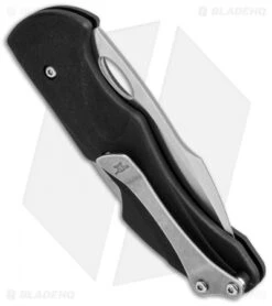 Buck Knives 289 Fluid Lockback Knife Black GRN (3" Satin) 0289BKS-B -Buck Knives Shop buck fluid 0289bks b 10703 side cm