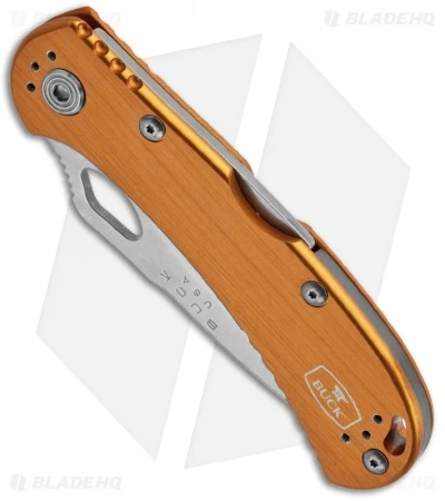 Buck Knives Buck SpitFire Lockback Knife Orange (3.25" Satin Serr) 0722ORX1 2 Buck Knives Buck SpitFire Lockback Knife Orange (3.25" Satin Serr) 0722ORX1 - Image 2